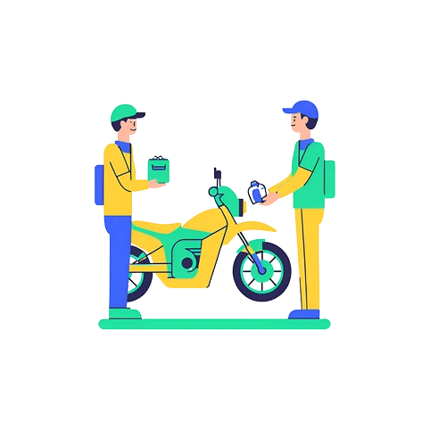 Step 3. Completion of the transaction and transport of the motorcycle.